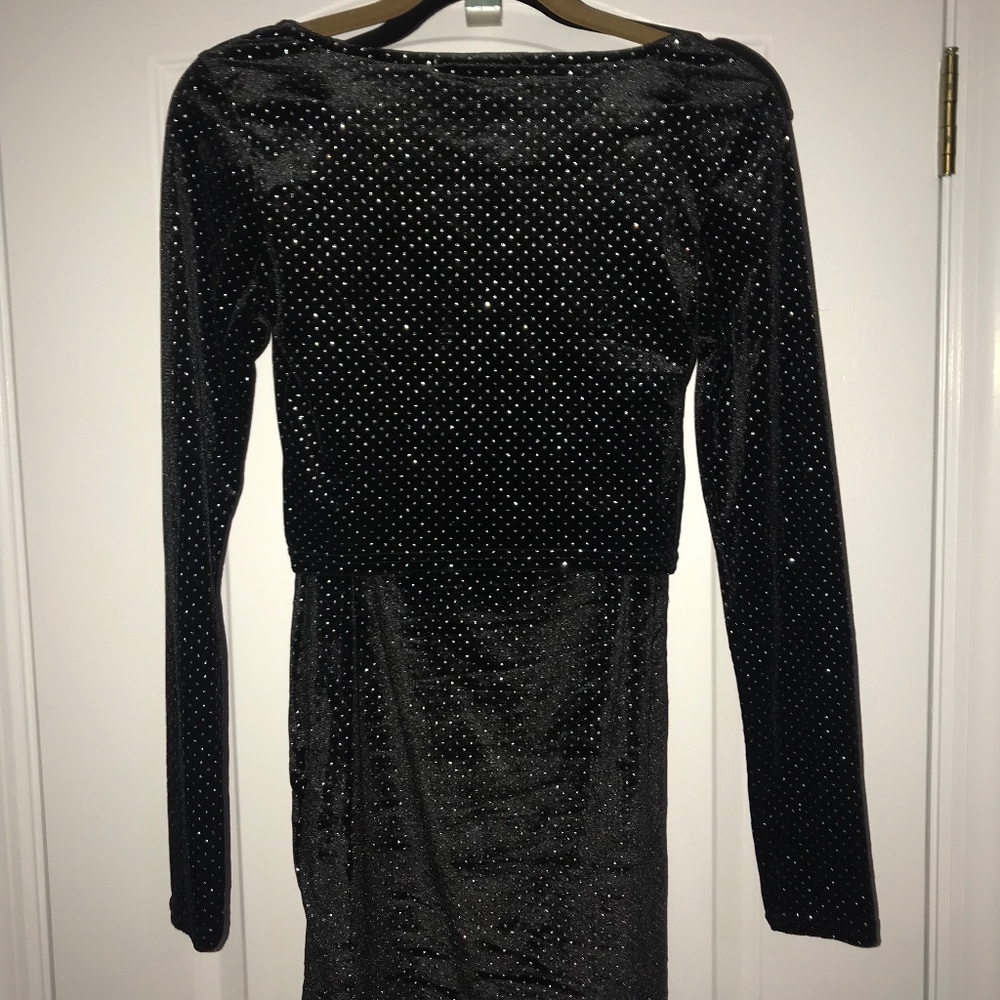 Black Crop Top and Skirt Set